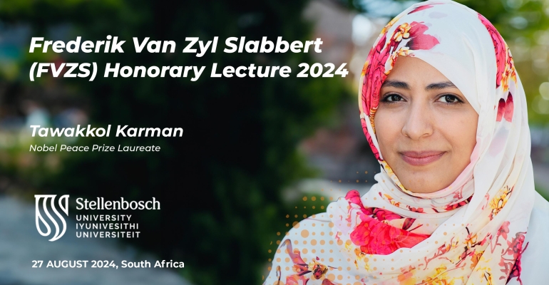 Tawakkol Karman to participate in annual honorary lecture in Stellenbosch